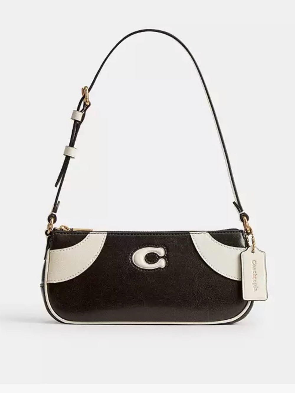 Coach Small Shoulder Bowling Bag Black